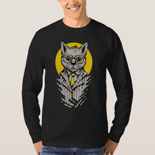 デザイン衣装キャットマフィアボスヴィンテージ必須 Tシャツ (正面)