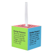 デザイン要求カスタムキューブオーナメント キューブオーナメント (裏面アングル)