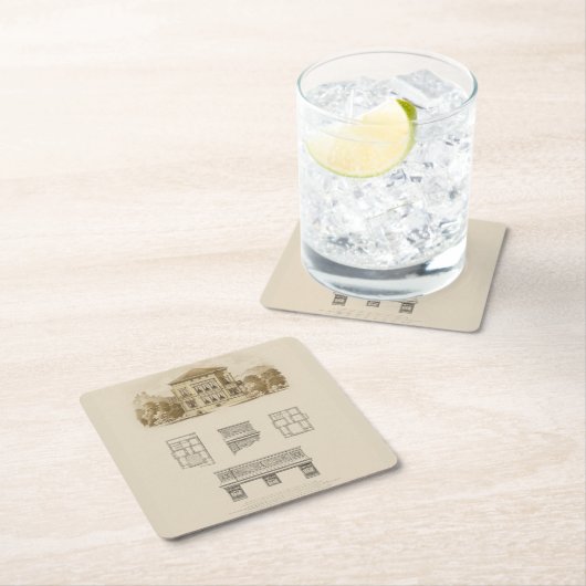 デザイン計画付不動産のインテリア スクエアペーパーコースター (インサイチュ)