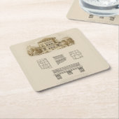 デザイン計画付不動産のインテリア スクエアペーパーコースター (アングル)