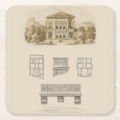 デザイン計画付不動産のインテリア スクエアペーパーコースター (正面)