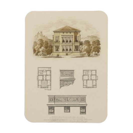 デザイン計画付不動産のインテリア マグネット (縦)