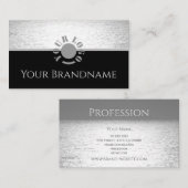 デザイン銀ユニーク銀海黒と灰色 名刺 (正面/裏面)