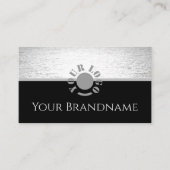 デザイン銀ユニーク銀海黒と灰色 名刺 (正面)