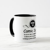 デザイン101: 漫画はSans決して受諾可能なフォントではないです マグカップ (正面左)