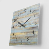 デザイン111ウッドルック スクエア壁時計 (傾斜)