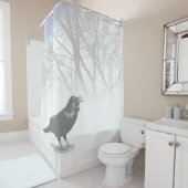 デザイン12クロウレイブン シャワーカーテン (インサイチュ)