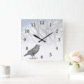 デザイン12クロウレイブン スクエア壁時計 (ホーム)