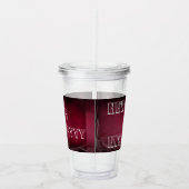 デザイン16オ結婚ズのアクリル製タンブラーにストロー アクリルタンブラー (右)