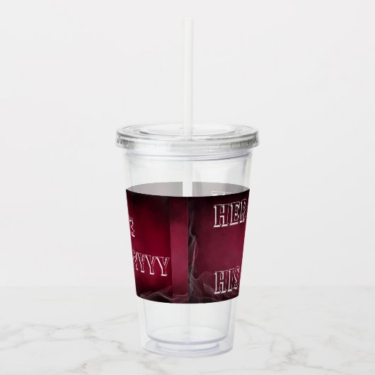 デザイン16オ結婚ズのアクリル製タンブラーにストロー アクリルタンブラー (右)