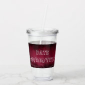 デザイン16オ結婚ズのアクリル製タンブラーにストロー アクリルタンブラー (裏面)