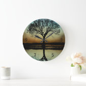デザイン178ツリーシルエット ラージ壁時計 (ホーム)