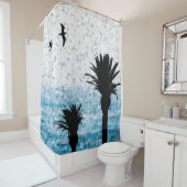 デザイン25のヤシの木 シャワーカーテン (インサイチュ)