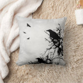 デザイン43クロウレイヴンバーズグレイ クッション (ブランケット)