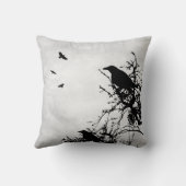 デザイン43クロウレイヴンバーズグレイ クッション (裏面)