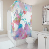 デザイン48の世界地図 シャワーカーテン (インサイチュ)