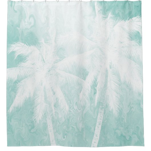 デザイン54のヤシの木 シャワーカーテン (正面)