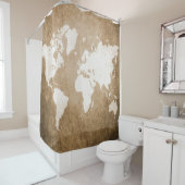 デザイン56世界地図 シャワーカーテン (インサイチュ)