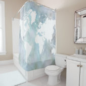 デザイン68世界地図 シャワーカーテン (インサイチュ)