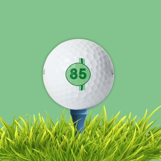 デザイン85 in greenミントグリーンとストライプ ゴルフボール