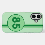 デザイン85 in greenミントグリーンとストライプ Case-Mate iPhoneケース (裏面 (横))
