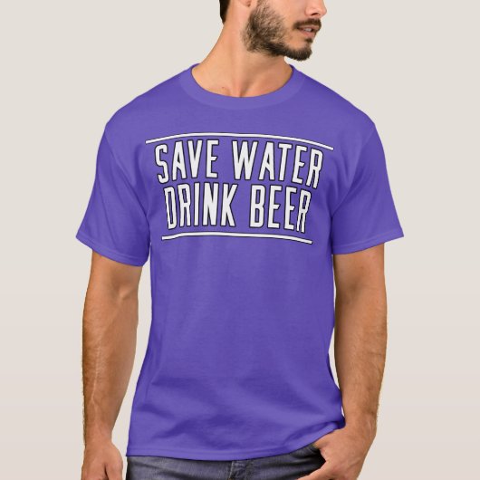 デザイン ウォーター ビール おしゃれ 80年代 レトロ Tシャツ (正面)