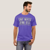 デザイン ウォーター ビール おしゃれ 80年代 レトロ Tシャツ (正面フル)