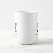 デザイン + カスタムメッセージ コーヒーマグカップ (中央)