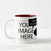 デザイン・ユア・ユアカスタム・・スピーチ・バブル・コーヒー・マグ ツートーンマグカップ (左)