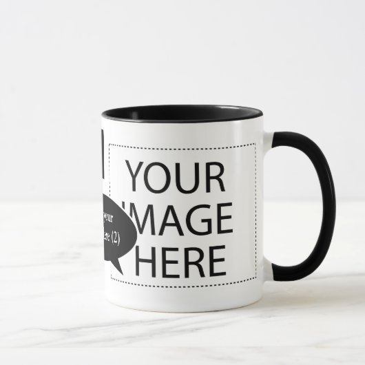 デザイン・ユア・ユアカスタム・・スピーチ・バブル・コーヒー・マグ マグカップ (右)