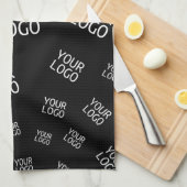 デザイン、写真、またはビジネスロゴをランダムに並べて表示 キッチンタオル (四つ折り)