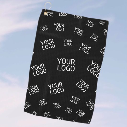 デザイン、写真、またはビジネスロゴをランダムに並べて表示 ゴルフタオル