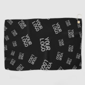 デザイン、写真、またはビジネスロゴをランダムに並べて表示 ゴルフタオル (横)