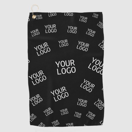 デザイン、写真、またはビジネスロゴをランダムに並べて表示 ゴルフタオル (正面)