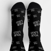 デザイン、写真、またはビジネスロゴをランダムに並べて表示 ソックス (上部)