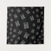 デザイン、写真、またはビジネスロゴをランダムに並べて表示 タペストリー (正面(横))