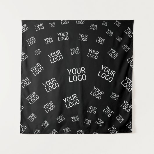 デザイン、写真、またはビジネスロゴをランダムに並べて表示 タペストリー (正面)