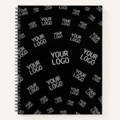 デザイン、写真、またはビジネスロゴをランダムに並べて表示 ノートブック (正面)