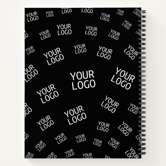 デザイン、写真、またはビジネスロゴをランダムに並べて表示 ノートブック (裏面)