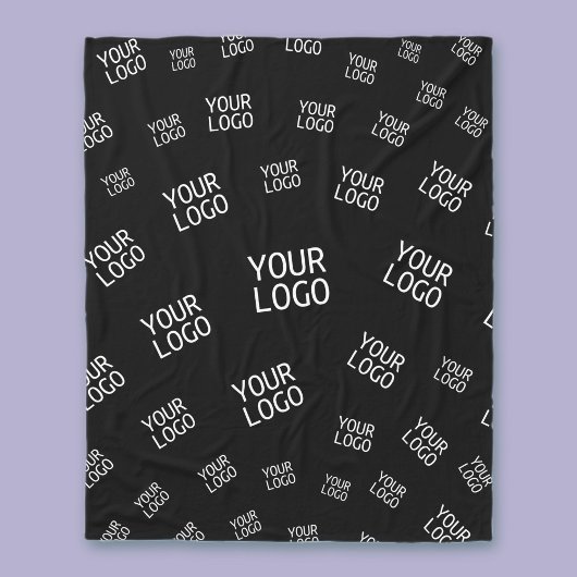 デザイン、写真、またはビジネスロゴをランダムに並べて表示 フリースブランケット