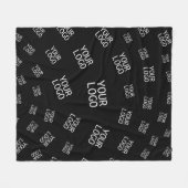 デザイン、写真、またはビジネスロゴをランダムに並べて表示 フリースブランケット (正面(横))