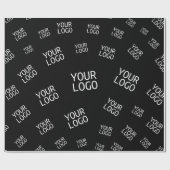 デザイン、写真、またはビジネスロゴをランダムに並べて表示 ラッピングペーパー (フラット)