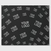 デザイン、写真、またはビジネスロゴをランダムに並べて表示 ラッピングペーパー (フラット)