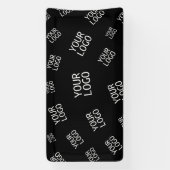 デザイン、写真、またはビジネスロゴをランダムに並べて表示 横断幕 (縦)