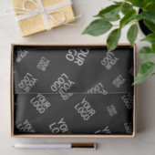 デザイン、写真、またはビジネスロゴをランダムに並べて表示 薄葉紙 (ギフト)