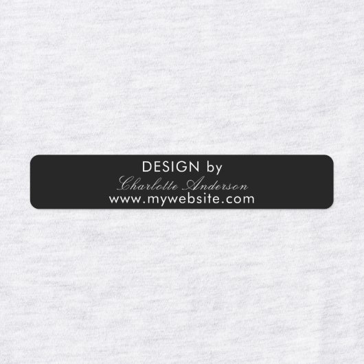 デザイン(名前白黒スクリプトビジネス) ラベル (デザイン1)