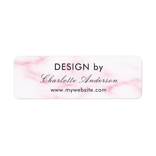 デザイン(名商赤面ピンク大理石) ラベル (正面)