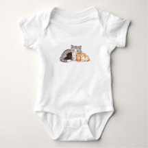 デザイン - 子猫の家族の寄り添いポートレート - Tシャツ