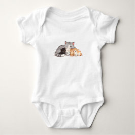 デザイン - 子猫の家族の寄り添いポートレート - Tシャツ