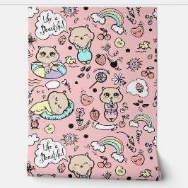 デザイン、漫画モダン付き壁おもしろい紙 壁紙